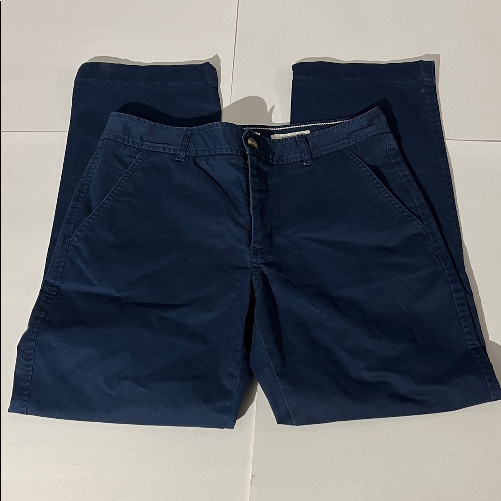 L.L. Bean Favorite Fit Straight Leg Khakis Pants Womens sz 4 Regular Navy Blue